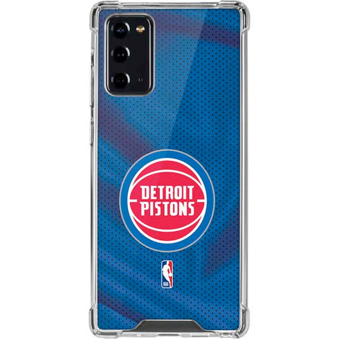 NBA Detroit Pistons Away Jersey Galaxy Note20 5G Clear Case