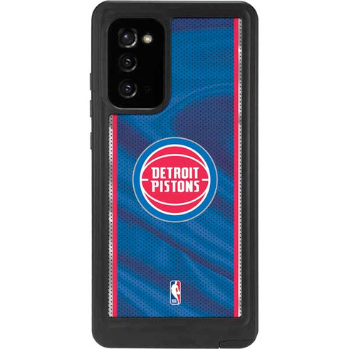 NBA Detroit Pistons Away Jersey Galaxy Note20 5G Waterproof Case