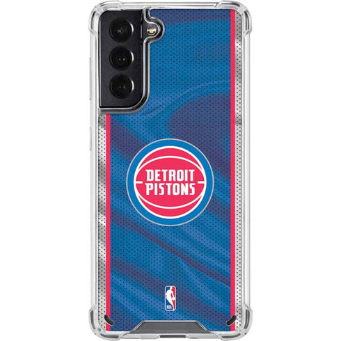 NBA Detroit Pistons Away Jersey Galaxy S21 5G Clear Case