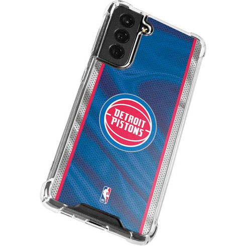 NBA Detroit Pistons Away Jersey Galaxy S21 FE Clear Case