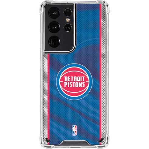 NBA Detroit Pistons Away Jersey Galaxy S21 Ultra 5G Clear Case