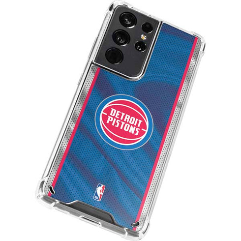 NBA Detroit Pistons Away Jersey Galaxy S21 Ultra 5G Clear Case