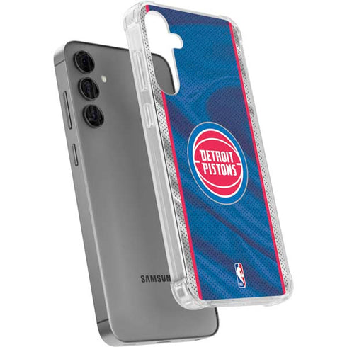 NBA Detroit Pistons Away Jersey Galaxy S24 Plus Clear Case