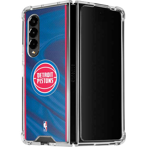 NBA Detroit Pistons Away Jersey Galaxy Z Fold4 5G Clear Case