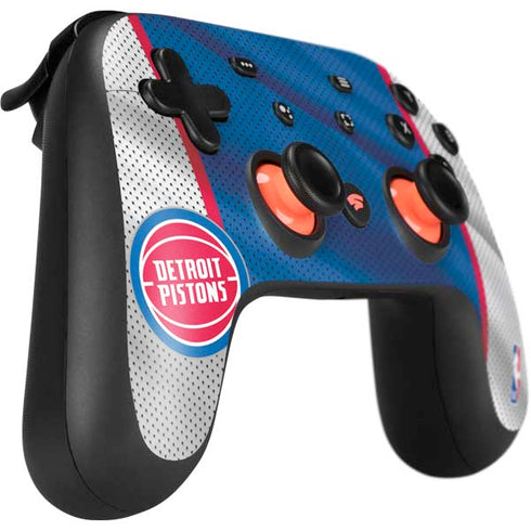 NBA Detroit Pistons Away Jersey Google Stadia Controller Skin