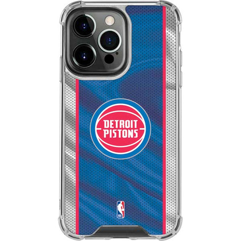 NBA Detroit Pistons Away Jersey iPhone 15 Pro Clear Case