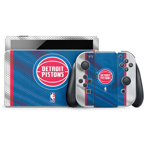 NBA Detroit Pistons Away Jersey Nintendo Switch OLED (2021) Skin