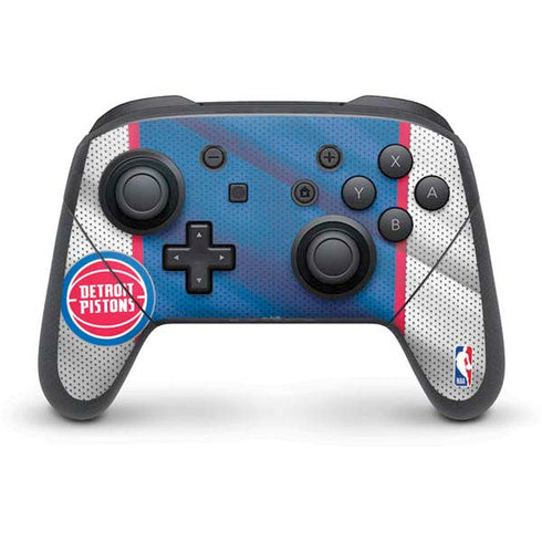NBA Detroit Pistons Away Jersey Nintendo Switch Pro Controller Skin