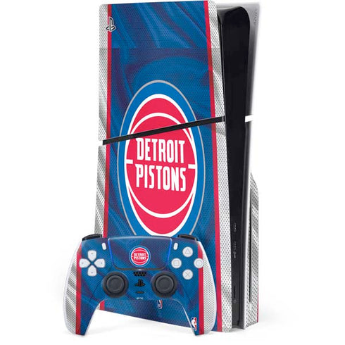 NBA Detroit Pistons Away Jersey PS5 Slim Disk Bundle Skin