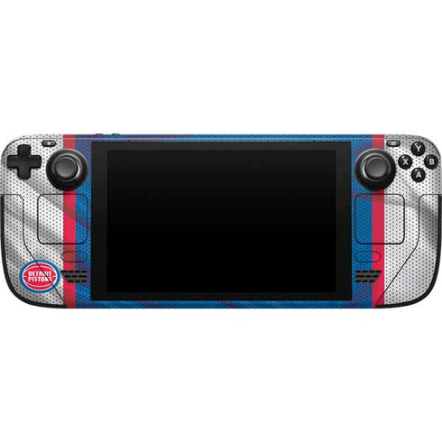 NBA Detroit Pistons Away Jersey Steam Deck Handheld Gaming Computer Skin