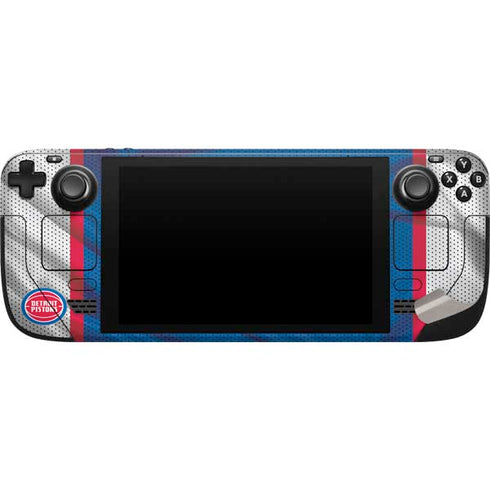 NBA Detroit Pistons Away Jersey Steam Deck Handheld Gaming Computer Skin