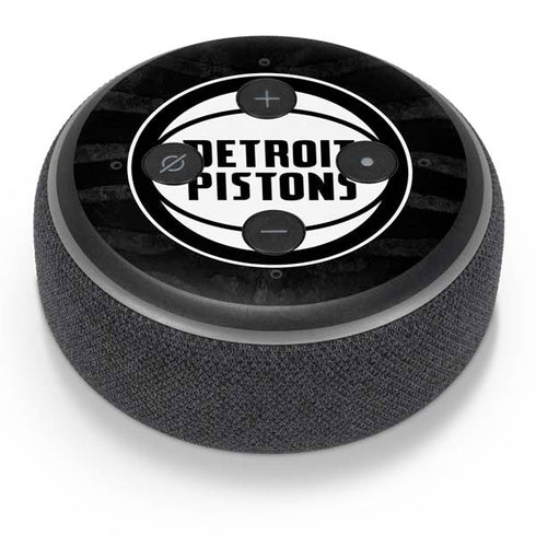 NBA Detroit Pistons Black Animal Print Amazon Echo Dot Skin