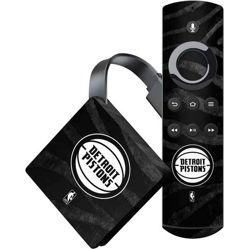 NBA Detroit Pistons Black Animal Print Amazon Fire TV Skin