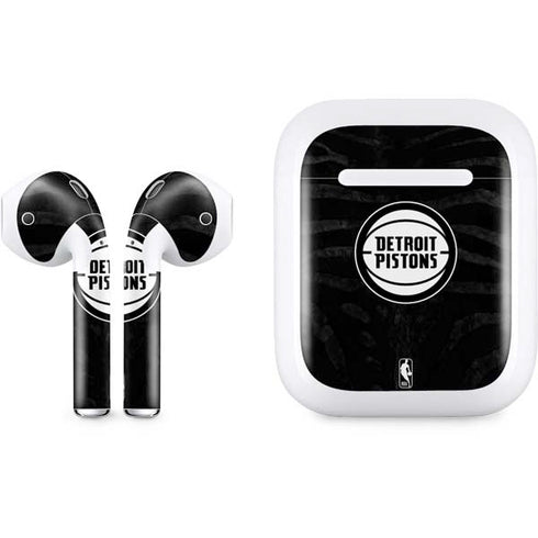 NBA Detroit Pistons Black Animal Print Apple AirPods Skin