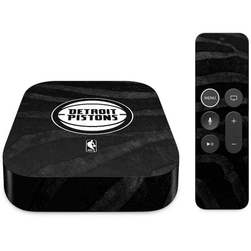 NBA Detroit Pistons Black Animal Print Apple TV Skin
