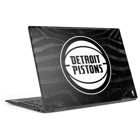 NBA Detroit Pistons Black Animal Print HP Envy Skin