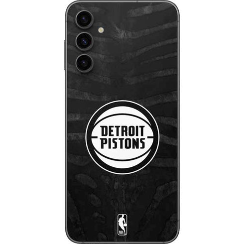 NBA Detroit Pistons Black Animal Print Galaxy A14 5G Skin