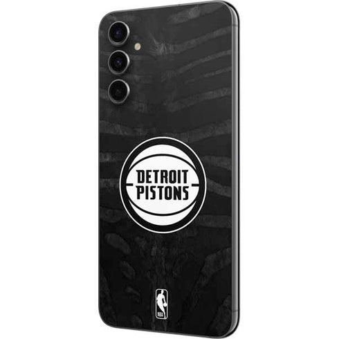 NBA Detroit Pistons Black Animal Print Galaxy A14 5G Skin