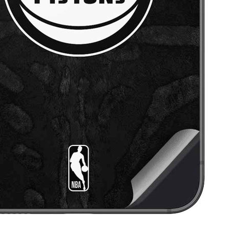 NBA Detroit Pistons Black Animal Print Galaxy A14 5G Skin