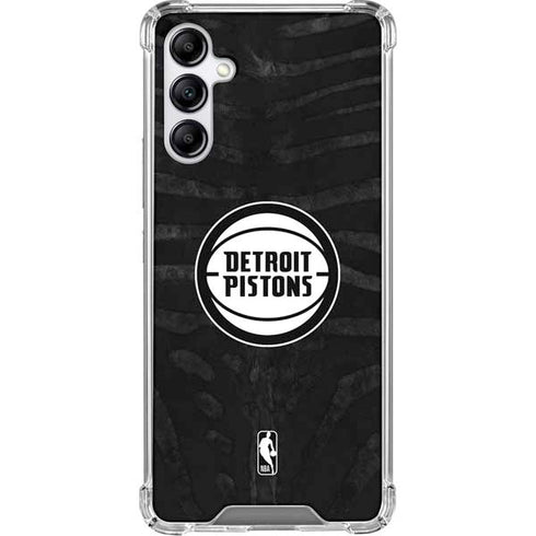 NBA Detroit Pistons Black Animal Print Galaxy A15 5G Clear Case