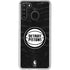 NBA Detroit Pistons Black Animal Print Galaxy A21 Clear Case