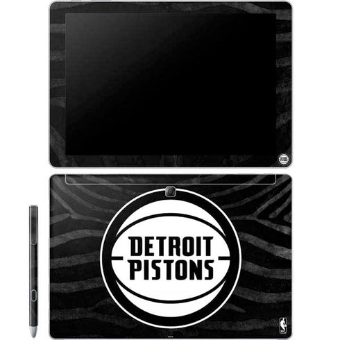 NBA Detroit Pistons Black Animal Print Galaxy Book 12in Skin