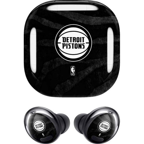 NBA Detroit Pistons Black Animal Print Galaxy Buds Pro Skin
