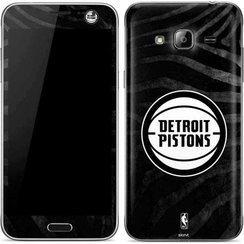 NBA Detroit Pistons Black Animal Print Galaxy J3 Skin