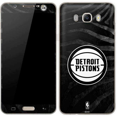 NBA Detroit Pistons Black Animal Print Galaxy J7 Skin