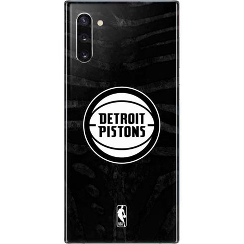 NBA Detroit Pistons Black Animal Print Galaxy Note 10 Skin