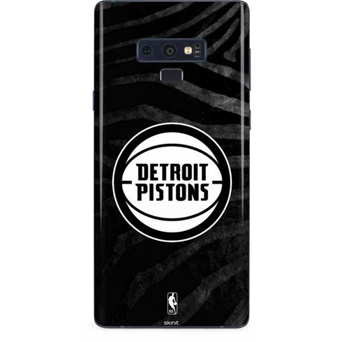 NBA Detroit Pistons Black Animal Print Galaxy Note 9 Skin