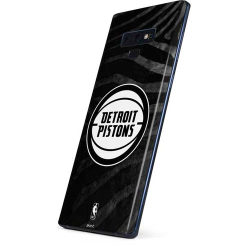 NBA Detroit Pistons Black Animal Print Galaxy Note 9 Skin