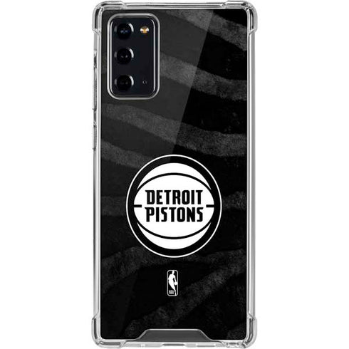 NBA Detroit Pistons Black Animal Print Galaxy Note20 5G Clear Case