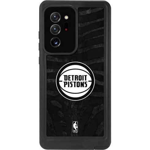 NBA Detroit Pistons Black Animal Print Galaxy Note20 Ultra 5G Waterproof Case