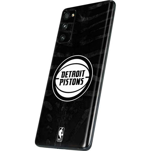 NBA Detroit Pistons Black Animal Print Galaxy S20 Fan Edition Skin