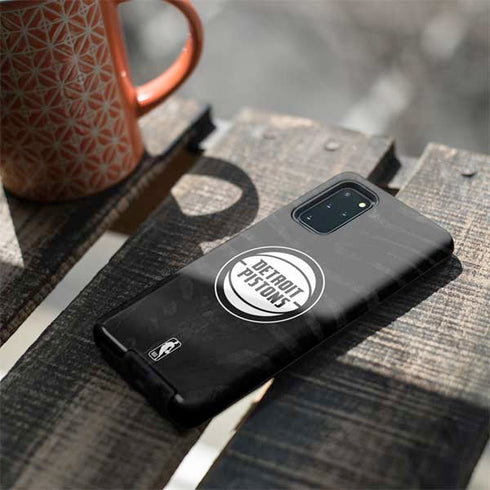 NBA Detroit Pistons Black Animal Print Galaxy S20 Plus Pro Case