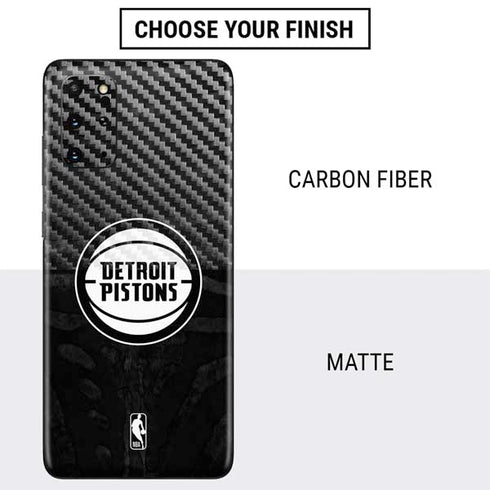 NBA Detroit Pistons Black Animal Print Galaxy S20 Plus Skin