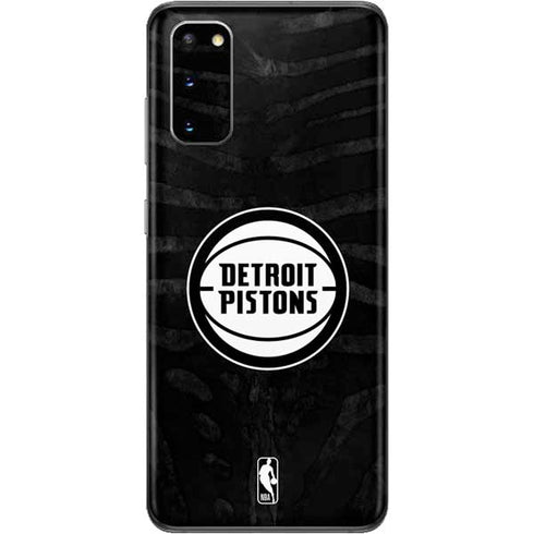 NBA Detroit Pistons Black Animal Print Galaxy S20 Skin