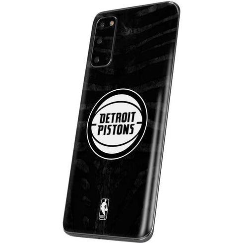 NBA Detroit Pistons Black Animal Print Galaxy S20 Skin