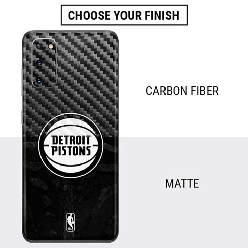 NBA Detroit Pistons Black Animal Print Galaxy S20 Skin