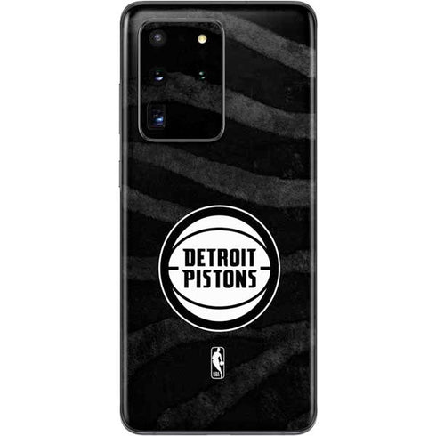 NBA Detroit Pistons Black Animal Print Galaxy S20 Ultra 5G Skin
