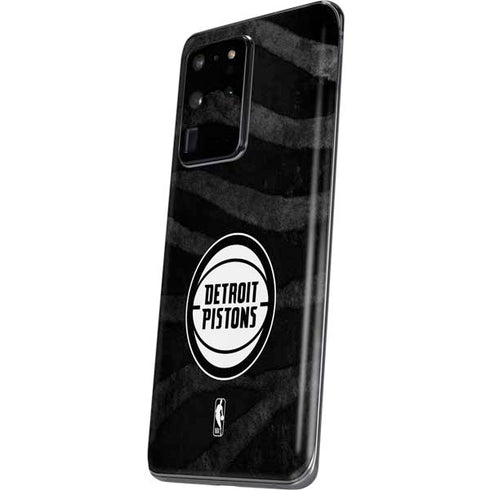 NBA Detroit Pistons Black Animal Print Galaxy S20 Ultra 5G Skin