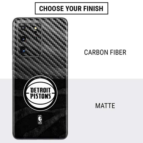 NBA Detroit Pistons Black Animal Print Galaxy S20 Ultra 5G Skin