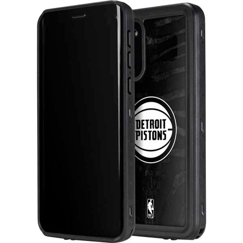 NBA Detroit Pistons Black Animal Print Galaxy S20 Waterproof Case
