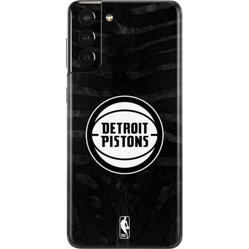NBA Detroit Pistons Black Animal Print Galaxy S21 Plus 5G Skin