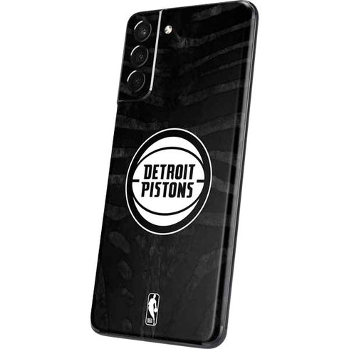 NBA Detroit Pistons Black Animal Print Galaxy S21 Plus 5G Skin