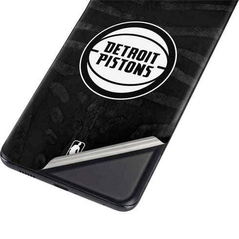 NBA Detroit Pistons Black Animal Print Galaxy S21 Plus 5G Skin