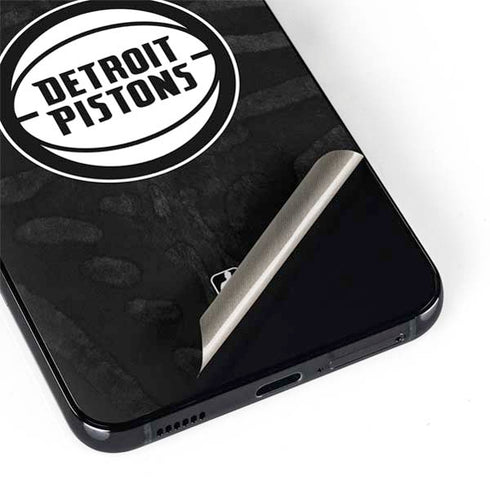 NBA Detroit Pistons Black Animal Print Galaxy S22 Plus Skin