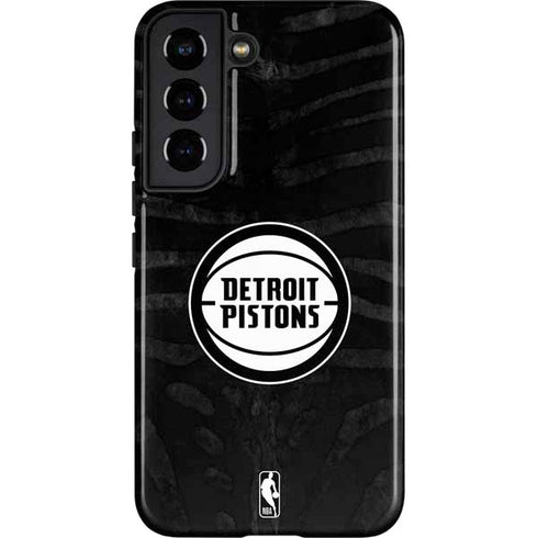NBA Detroit Pistons Black Animal Print Galaxy S22 Pro Case