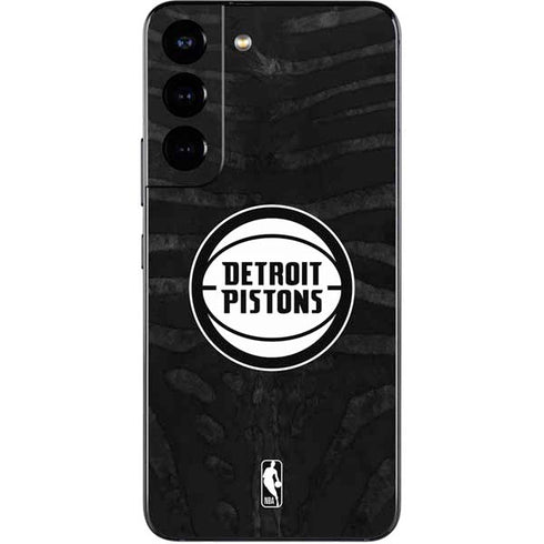 NBA Detroit Pistons Black Animal Print Galaxy S22 Skin